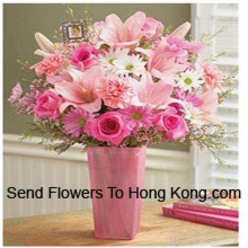 Beautiful Roses, Carnations, Gerberas and Lilies