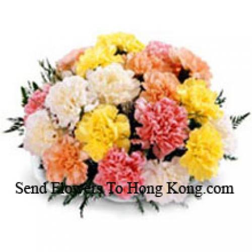 24 Assorted Carnation Basket